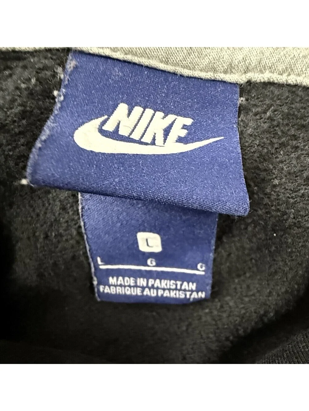 Nike Womens L Black Funnel Neck Hoodie Pullover Kangaroo Pocket